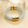 Bracelet manchette aimanté résine bleue ouvrable