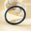 Bracelet jonc fin bleu marbré rond résine