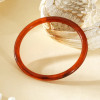 Bracelet jonc fin ambré rond résine