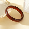 Bracelet jonc semi-fin ambré rond résine