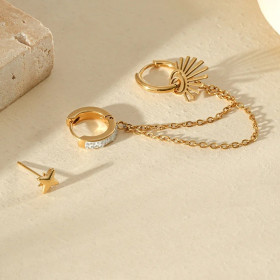 Boucle d'oreilles duo étoile - 1