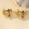 Boucles d'Oreilles à Clip Cœur Éclat Doré Raffiné - 2