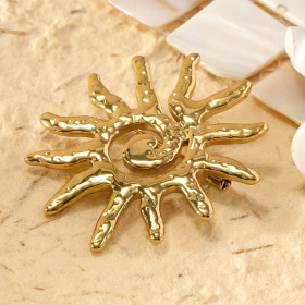 Broche soleil spirale - 1