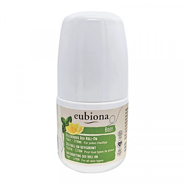 Déodorant roll-on revigorant menthe citron bio 50 ml - Eubiona - 1