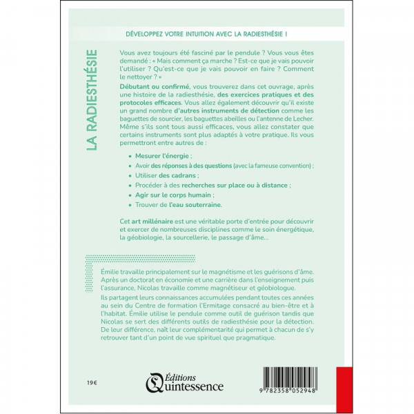 La radiesthésie - Traité théorique & pratique - Découvrir et développe - 2