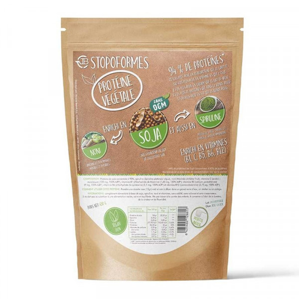 Protéines végétales poudre Stopoformes 450 g - Janine Benoit - 1