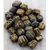 Runes divinatoires en œil de tigre - 25 pièces - 2
