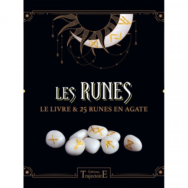 Les Runes - Le livre & 25 runes en agate - Coffret - 1