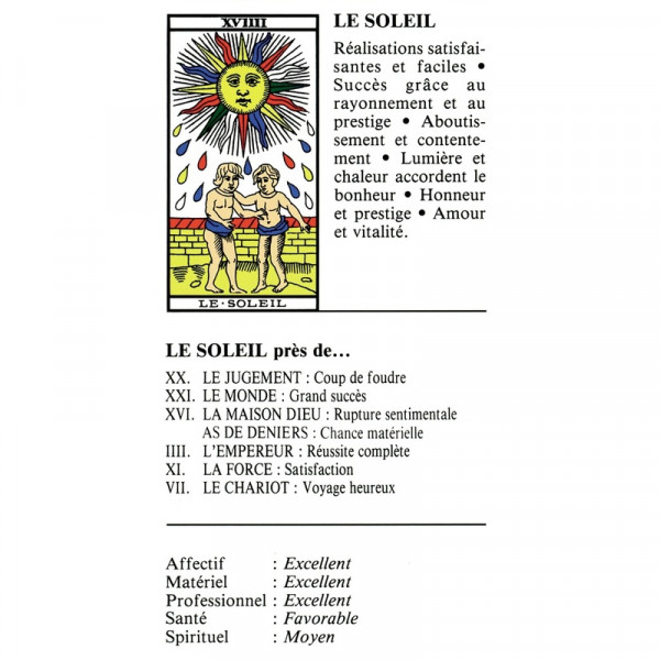 Taromantic - Jeu divinatoire de 26 cartes du Tarot de Marseille - 4