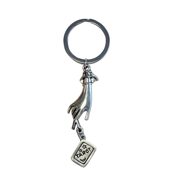 Porte-clés métal argenté Cartomancie - 1
