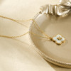 Collier fin avec un trèfle à quatre feuilles - 1