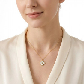 Collier fin avec un trèfle à quatre feuilles - 2