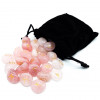 Runes divinatoires en Quartz Rose - 25 pièces