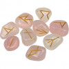 Runes divinatoires en Quartz Rose - 25 pièces - 2