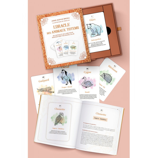 L'Oracle des animaux totems - Coffret - 48 cartes et un livre - 1