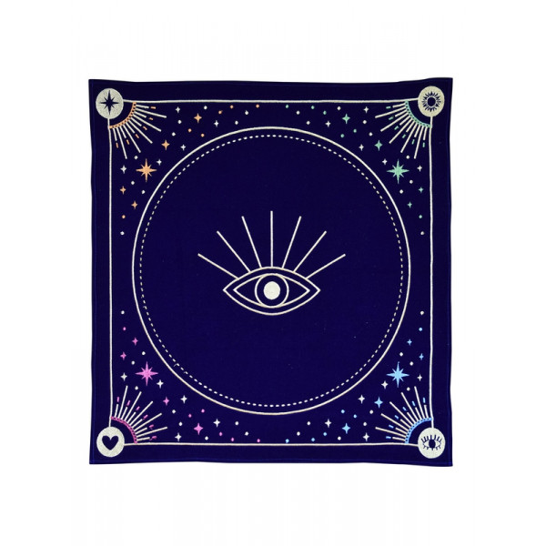 Nappe de divination bleue Message à l'univers - 1