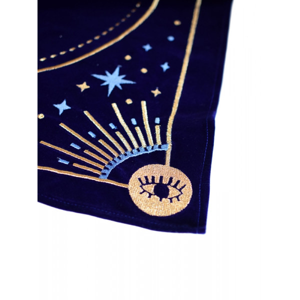 Nappe de divination bleue Message à l'univers - Nappe Tarot, Oracle et Rituel Spirituel - 2