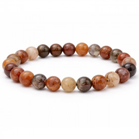 Bracelet boule 08mm quartz lodolite A+ - Pierre Chamanique - 3