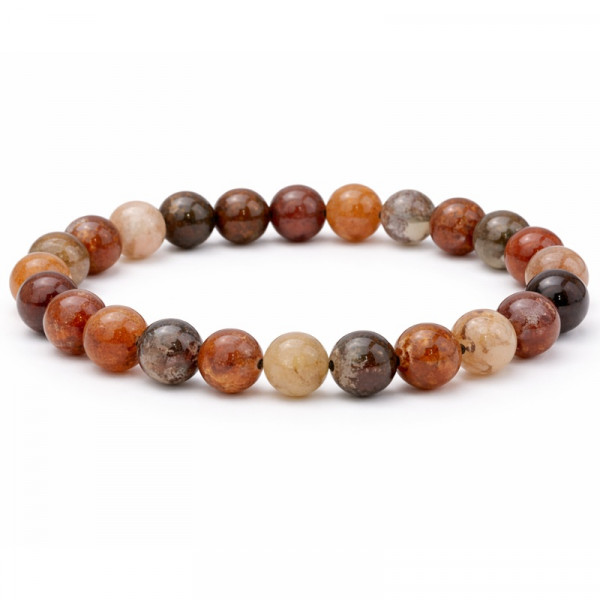 Bracelet boule 08mm quartz lodolite A+ - Pierre Chamanique - 3
