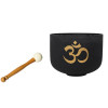 Bol Chantant en Cristal OM Noir 20 cm – Méditation, Sonothérapie & Relaxation - 1