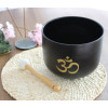 Bol Chantant en Cristal OM Noir 20 cm – Méditation, Sonothérapie & Relaxation - 2