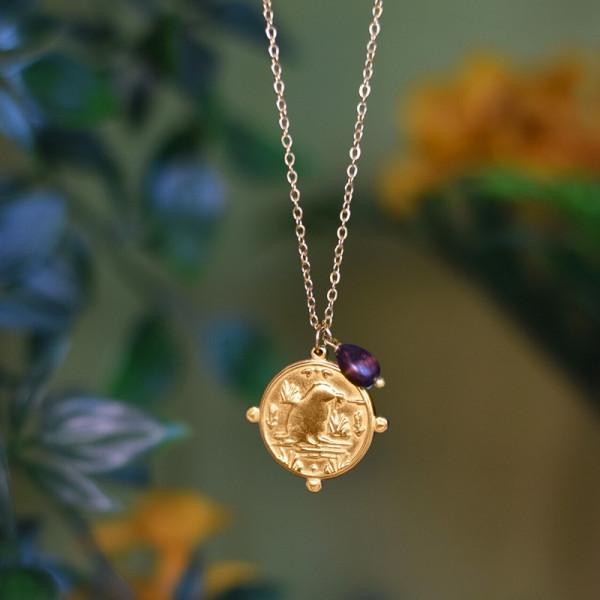 Collier Totem Castor - Symbole de Créativité, de Patience et de Protection - 2