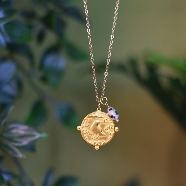 Collier Totem Le Corbeau – Symbole de Transformation, Sagesse et Protection - 2