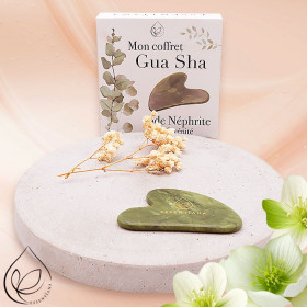Coffret Gua Sha en Jade Néphrite - Massage Visage - 1