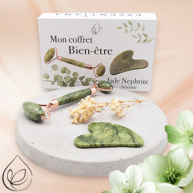 Coffret Gua Sha et rouleau de massage en Jade Néphrite - Rituel Beauté - 1
