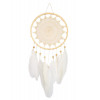 Attrape-rêves Plumes et Macramé Beige 20 cm - Décoration bohème & chamanique