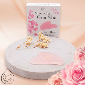 Coffret Gua Sha en quartz rose - Rituel anti-âge - 1