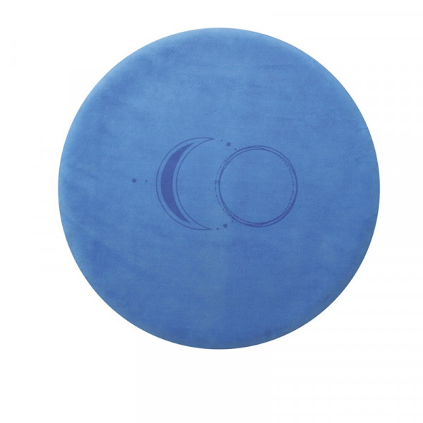 Tapis de méditation et Yoga rond bleu - Confort, Stabilité et Sérénité - 1
