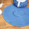 Tapis de méditation et Yoga rond bleu - Confort, Stabilité et Sérénité - 2