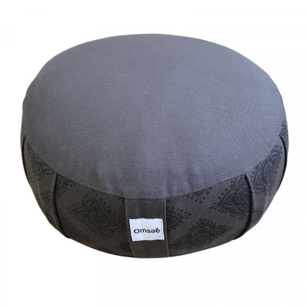 Coussin de Yoga Rond Noir Omsaé – Zafu Kapok Bio| Méditation & Yoga - 1