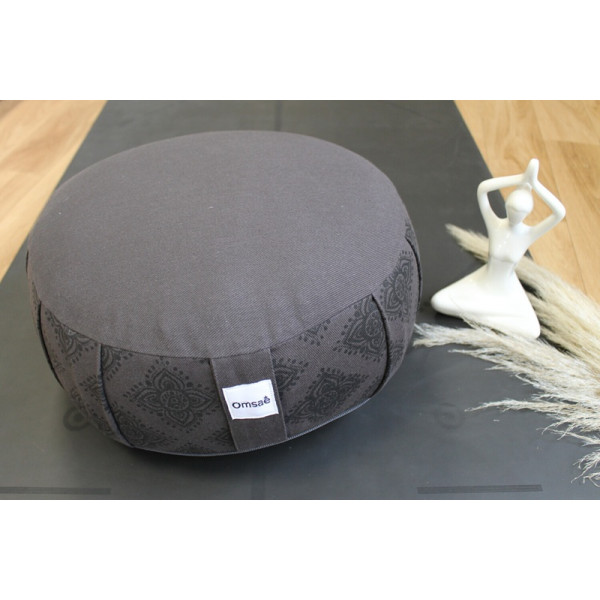 Coussin de Yoga Rond Noir Omsaé – Zafu Kapok Bio| Méditation & Yoga - 3