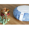 Zafu en Sarrasin Mandala Bleu – Coussin de Méditation, Yoga Bio Confort - 3