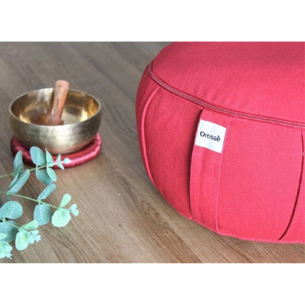Zafu en Kapok Bordeaux – Coussin de Méditation et Yoga Bio - 3