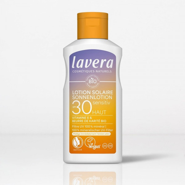 Lotion Solaire SPF 30 Peaux sensibles bio - Lavera - 1