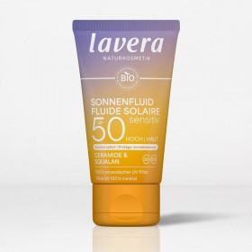 Fluide Solaire Sensitive SPF 50 bio Visage - Lavera - 1