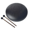 Tongue Drum Noir 25 cm – Instrument de Méditation, Relaxation