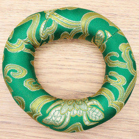 Coussin Cercle 100mm Vert - Bol Chantant Tibétain - 1