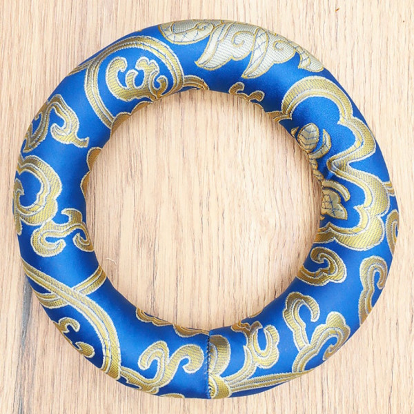 Coussin Cercle 140mm Bleu Marine - Bol Chantant Tibétain - 1