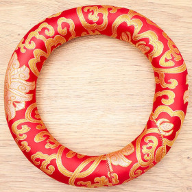 Coussin Cercle 200mm Rouge - Bol Chantant Tibétain - 1