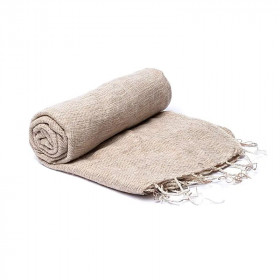 Châle Tibétain de Méditation & Yoga Crème - 1