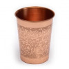 Gobelet en cuivre motif floral gravé 250 ml - Bien-être Ayurvédique - 1