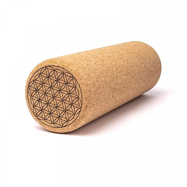 Cylindre en Liège Fleur de Vie - Accessoire de Yoga & Pilates - 1