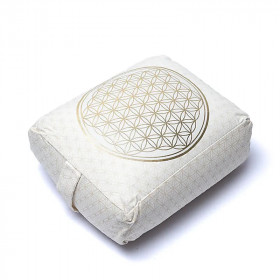 Coussin de méditation - Traversin de yoga fleur de vie coton biologique (OCS) - 1