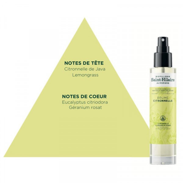 Brume d’intérieur aux huiles essentielles BIO Citronnelle & Géranium Rosat - 2