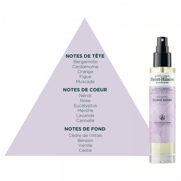 Brume d’intérieur Nuage Sucré Bergamote & Cèdre aux huiles essentielles Bio - 2