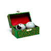 Boules de santé Qi Gong Yin et Yang marbré vert – 3,5 cm - 2